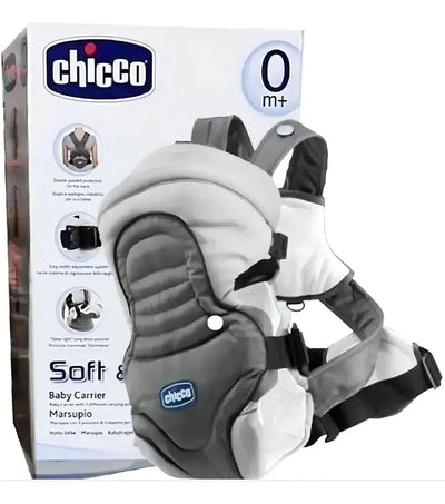 Cargador Canguro Chicco Acolchado Cómodo Color Gris Rayas Talla L