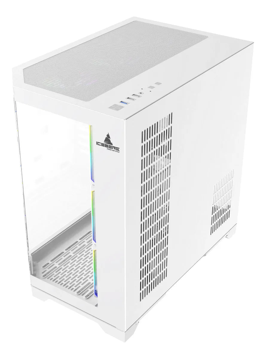 Chasis Iceberg Crystal Edge Blanco X7 Fan Argb Maxi Infinity