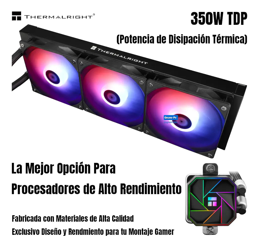 Enfriamiento Liquido Pc Cpu Ta 360 Argb Lga 1700 Am5 Negro