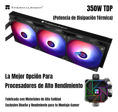 Enfriamiento Liquido Pc Cpu Ta 360 Argb Lga 1700 Am5 Negro