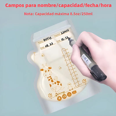 Bolsas Para Almacenar Leche Matern 50 Pcs Con Bolígra