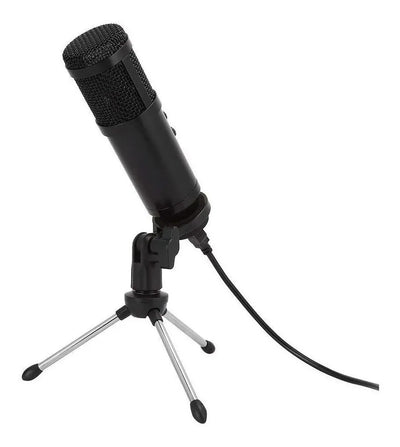 Micrófono Condensador Usb Con Trípode Negro