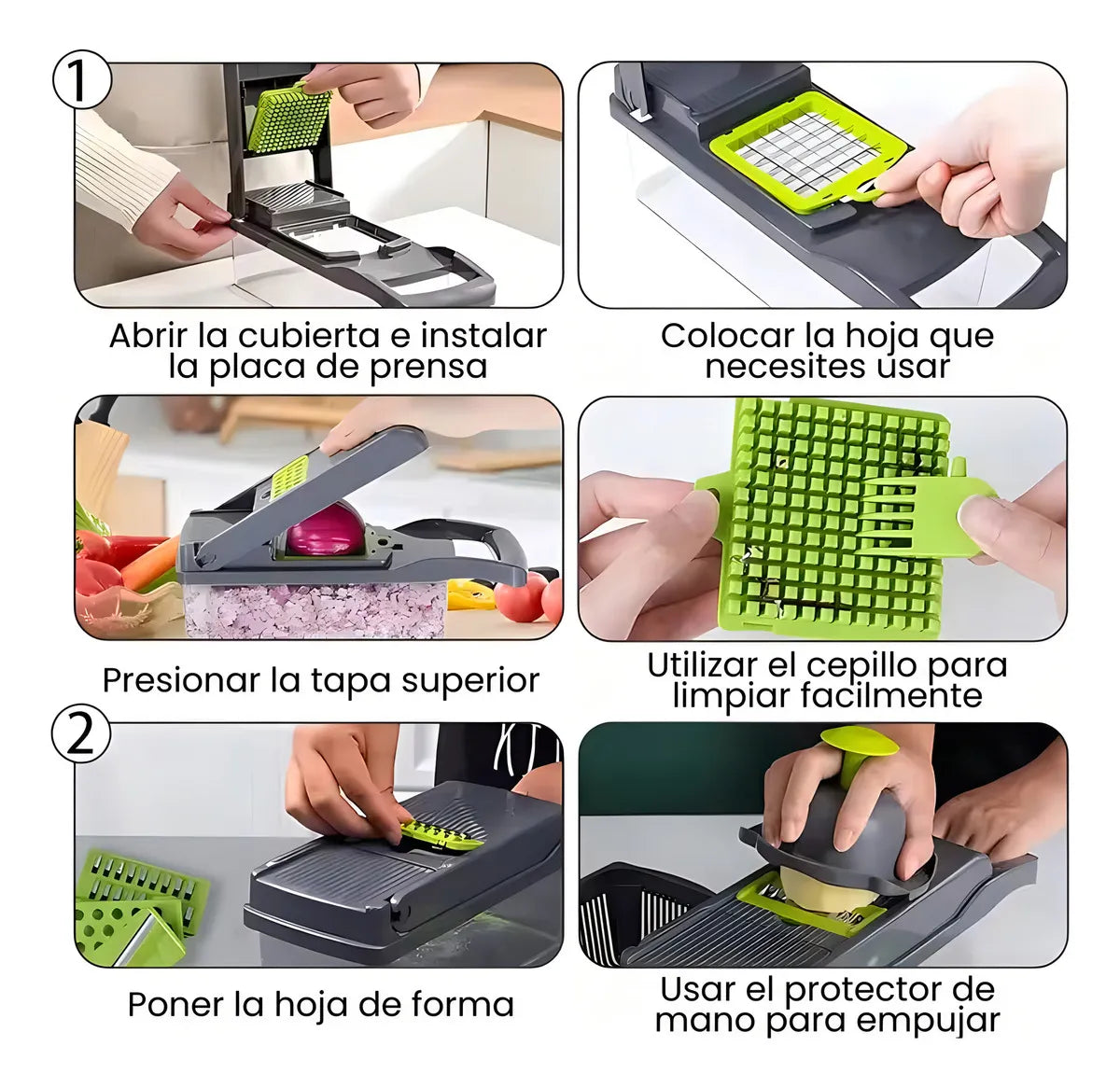 Mandolina Picador Cortador Rallador Vegetales Verduras Papa Veoquiero