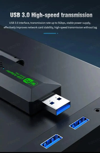 Adaptador Usb Wifi Doble Banda 4 Antenas Tarjeta 5g 1300 Mb
