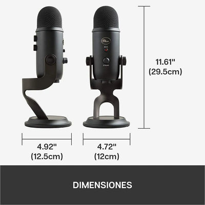 Micrófono Blue Yeti Condensador Omnidireccional color blackoutS