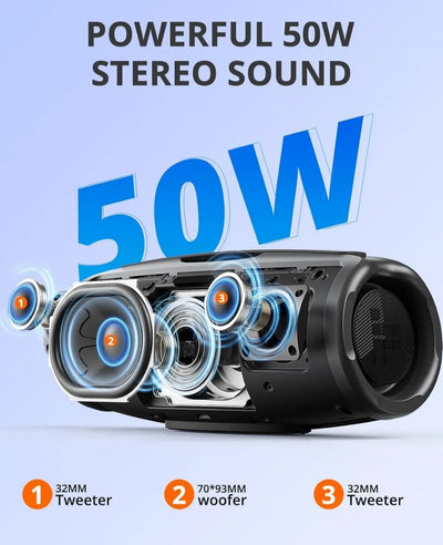 Parlante Bluetooth Portátil Tronsmart Mirtune S100 De 50w Negro