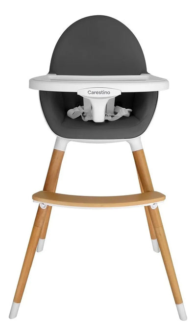 Silla De Comer Carestino Neo Gris Oscuro Doble Bandeja 2 En1