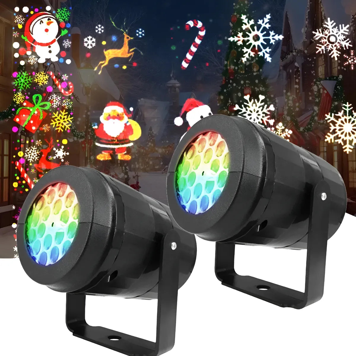 Proyector Led Navidad Figuras Interior Giratorio Multicolor Multi/color