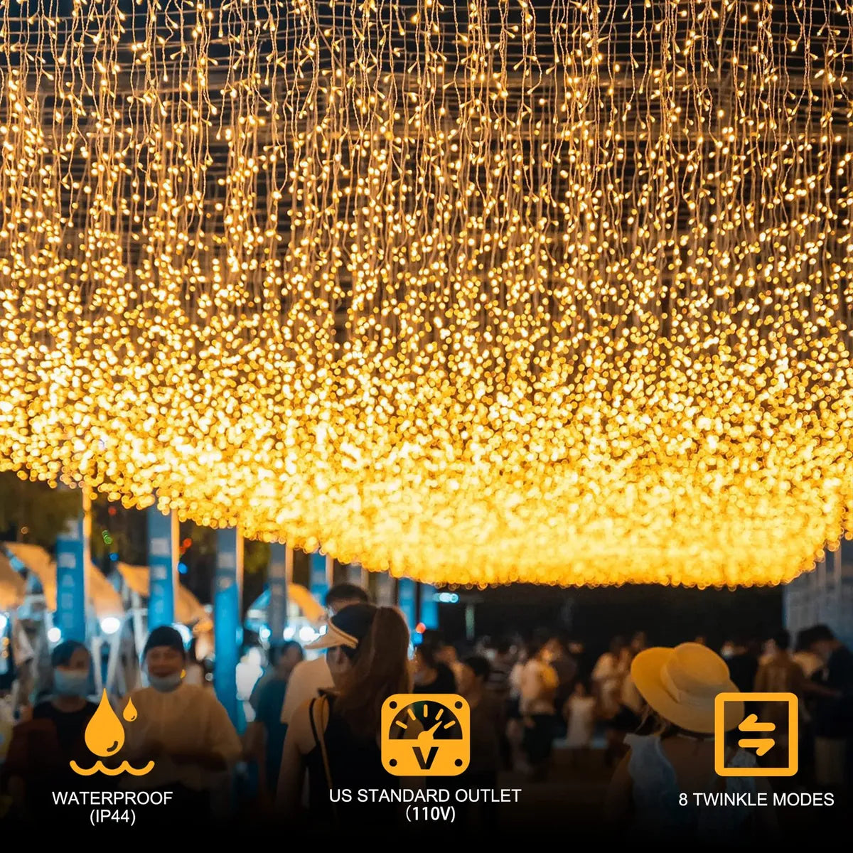 Decoracion Navidena Iluminada Led Exterior 400 Luces