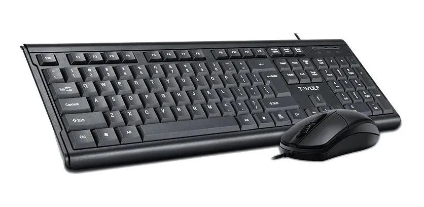 Combo Kit Teclado Mouse Español Cable Usb Certify V4 Mouse Negro Teclado Negro