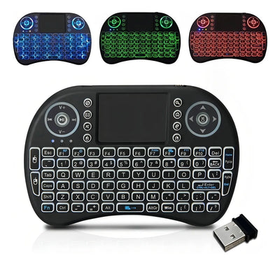 Mini Teclado Inalambrico Airmouse Smart Tv Iluminado Calida