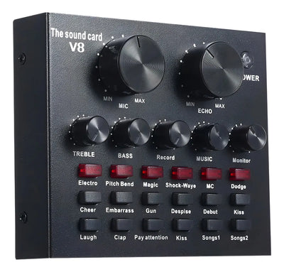 Interfaz de audio Soundpro V8 negra 2.ª gen