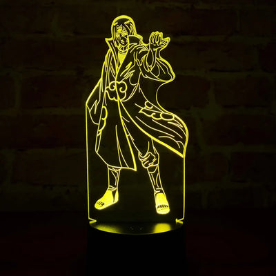 Lámpara Led Naruto Itachi Uchiha Decoración Regalo Holograma - Negra
