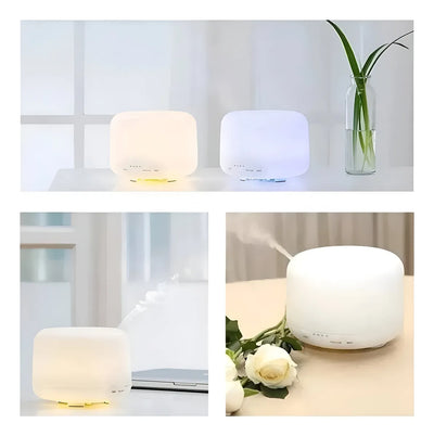Humidificador Aromatizador Con Difusor De Aire Ultrasónico D - Blanco