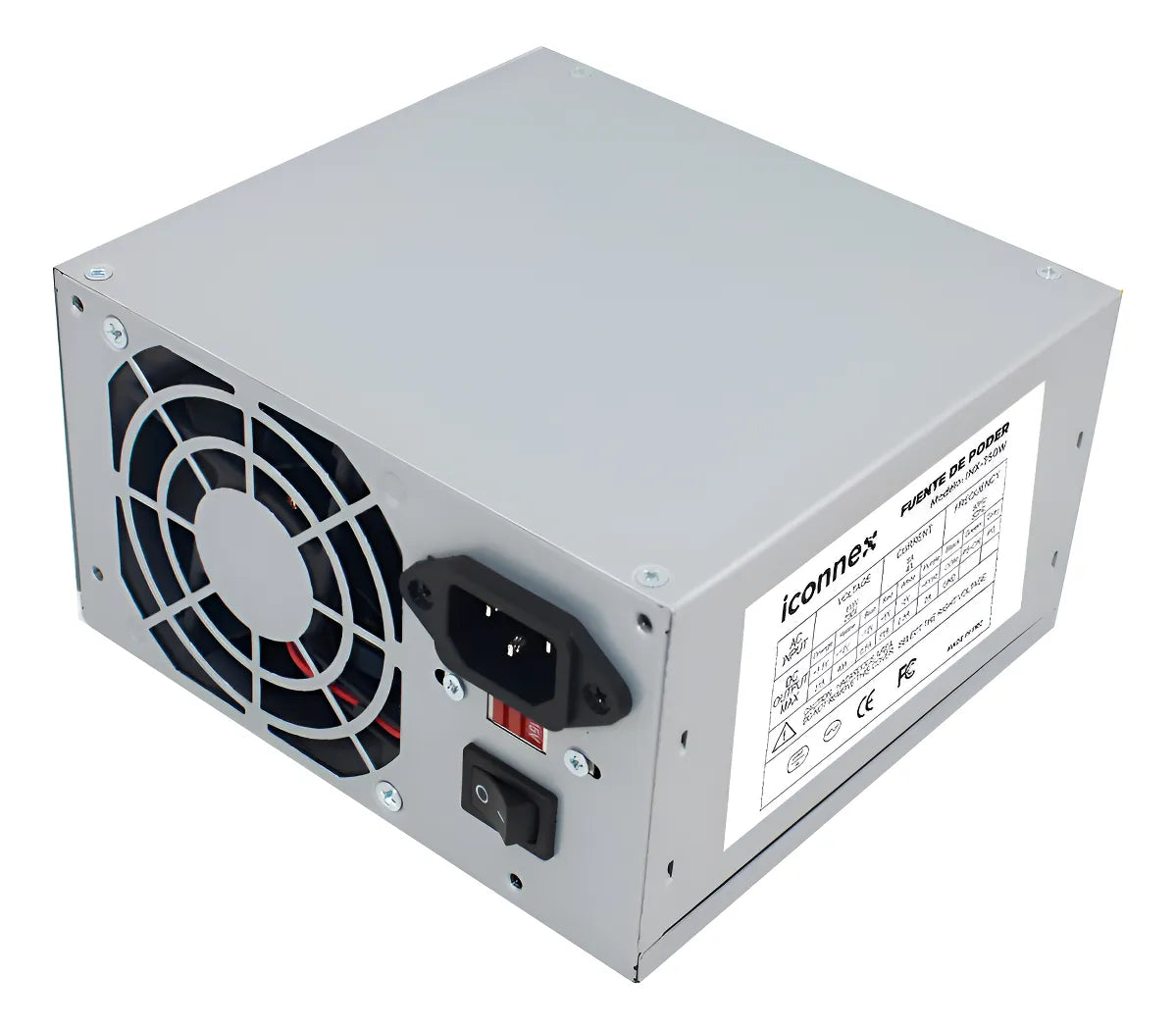 Iconnex Atx 750w Fuente De Poder Alimentación Para Pc Gris