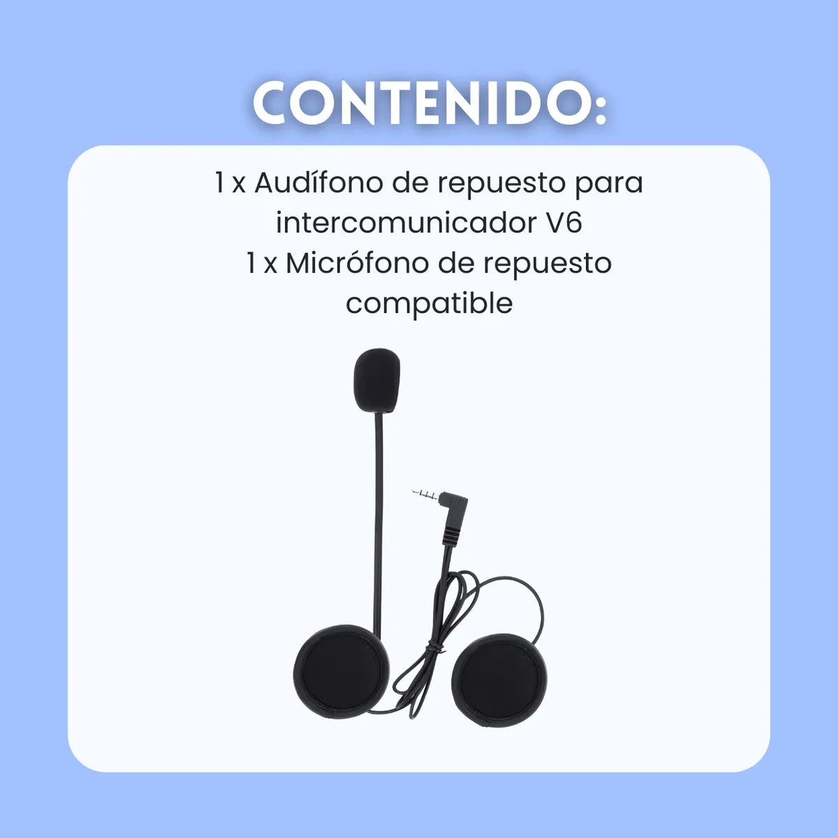 Audífono Y Microfono Repuesto Intercomunicador Moto V6