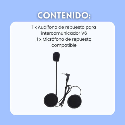 Audífono Y Microfono Repuesto Intercomunicador Moto V6