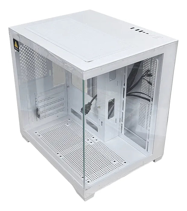 Gabinete Chasis Para Pc Gamer Pecera Argb Blanco + 5 Cooler