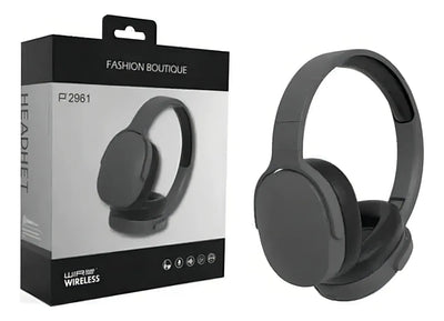 Auriculares Estéreo Envolventes Macaroon P2961 Genérica Color Negro