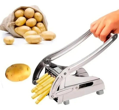 Cortador Picador Triturador De Papas Y Verduras Metálico Plateado