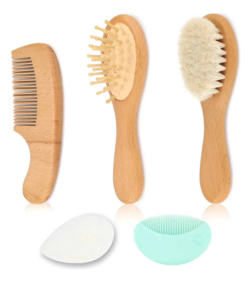 Cepillos De Madera Suaves Para Bebes