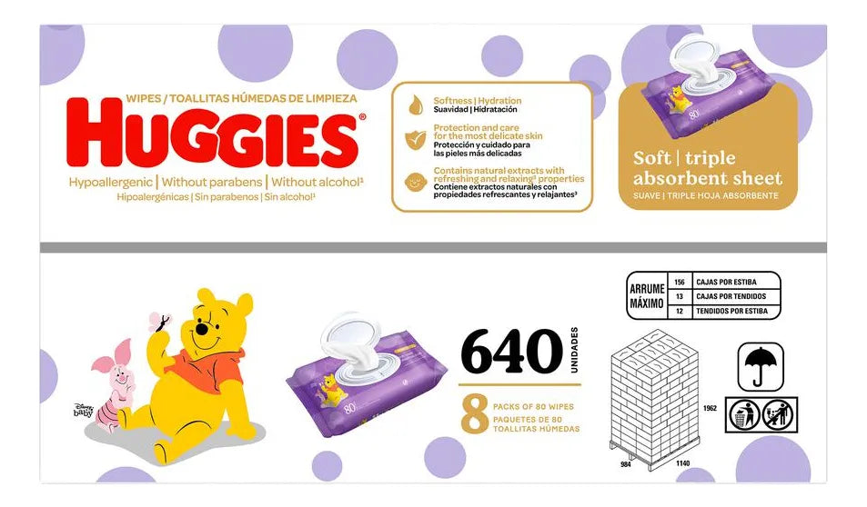 Toallas Huggies X 640 Unidades