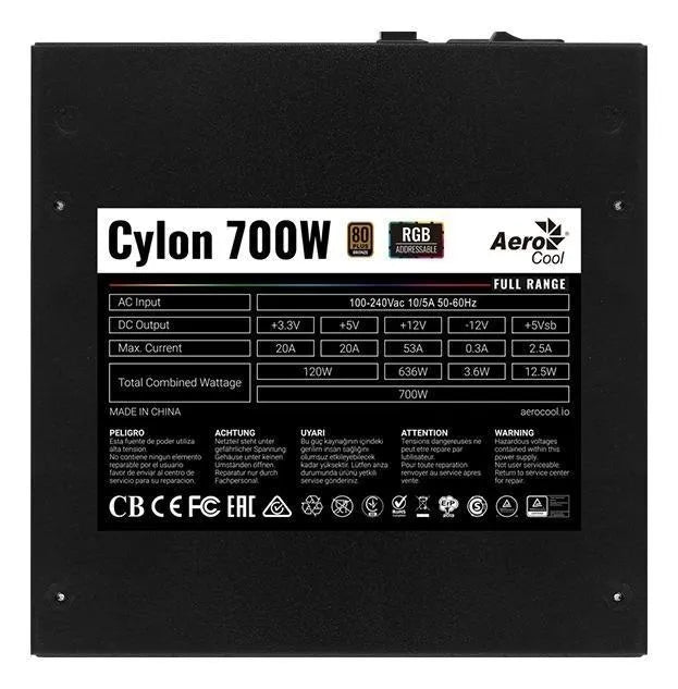 Fuente De Poder Aerocool Cylon 700w Full Range 700w Black