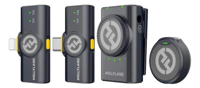 Sistema de micrófono Hollyland Lark M2 Combo con solapa negra
