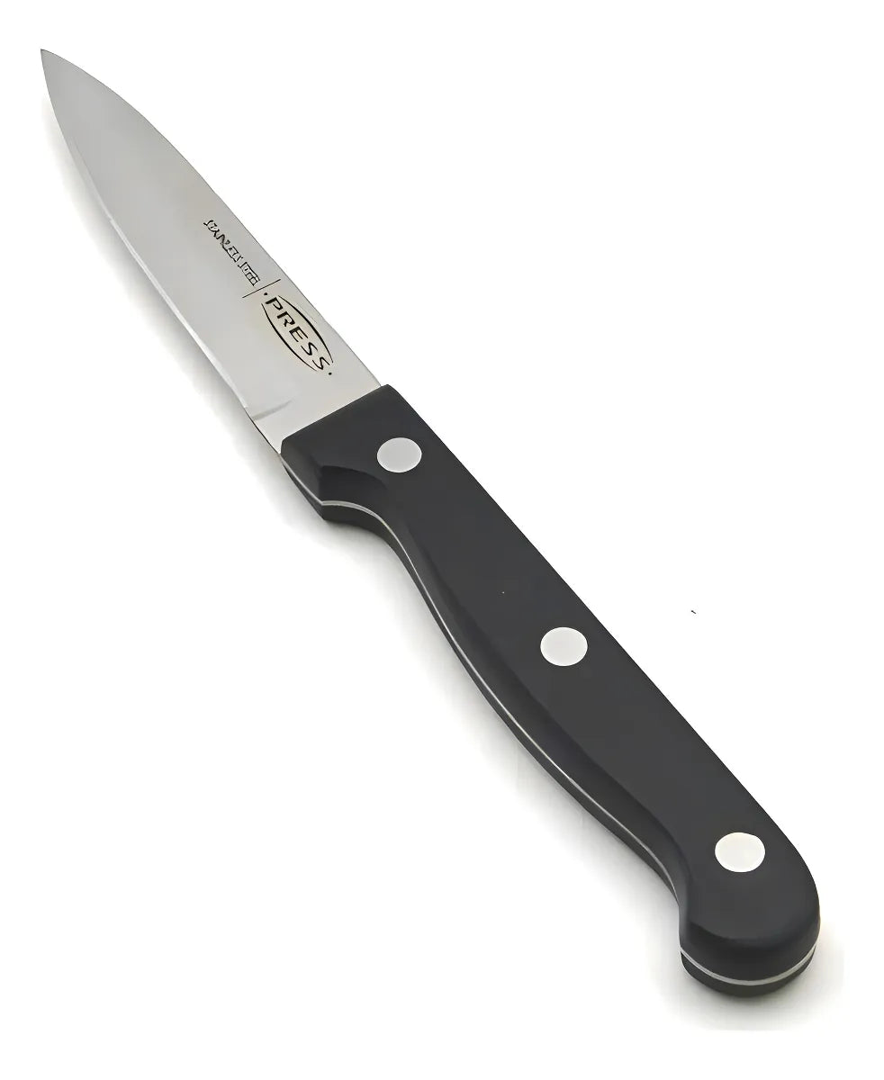 Cuchillo De Cocina Para Legumbres 8.5 Cm Acero Inox Press Color Negro