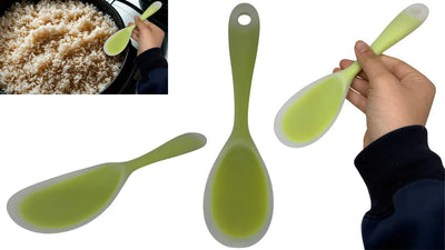 Cuchara De Silicona, Servidor Comida Mesa Y Cocina Arrocera Verde Claro