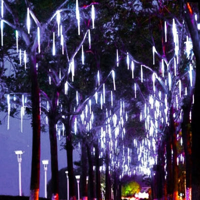 Extensión 8 Tubos Lhcer 30cm Con 24 Luces Navideñas Led