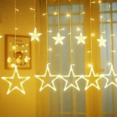 Instalación Luces Led Estrella Decoración Navideña Cálida 1#