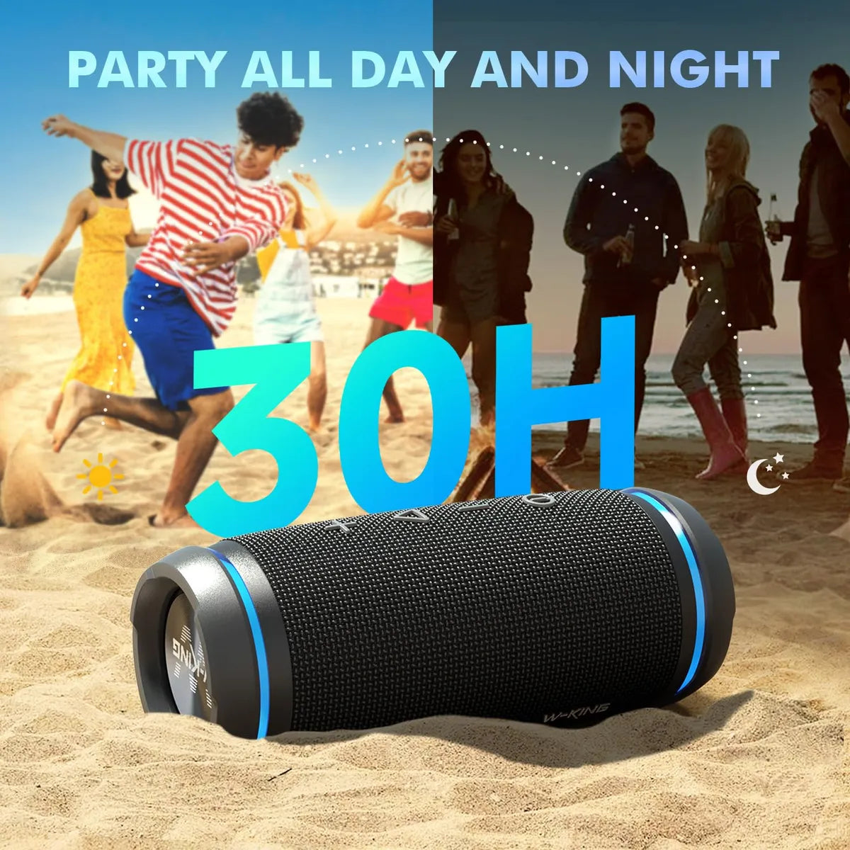 Altavoces Portátiles 36 W Bluetooth Ipx6 Sonido 360 30 Horas Negro