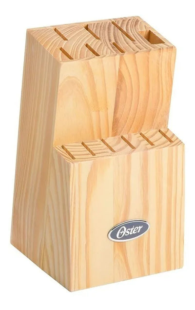 Juego de cuchillos Lindbergh Oster de acero inoxidable de 14 piezas, color negro