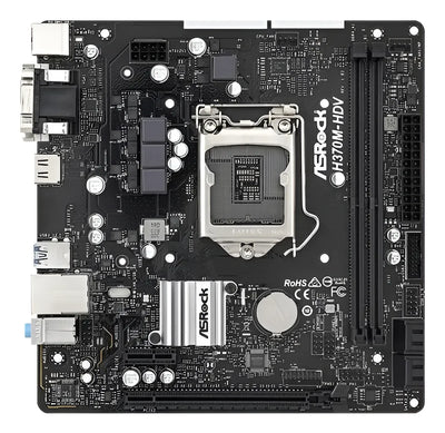 Mb Asrock H370m-hdv Ddr4 Lga 1151 Color Negro