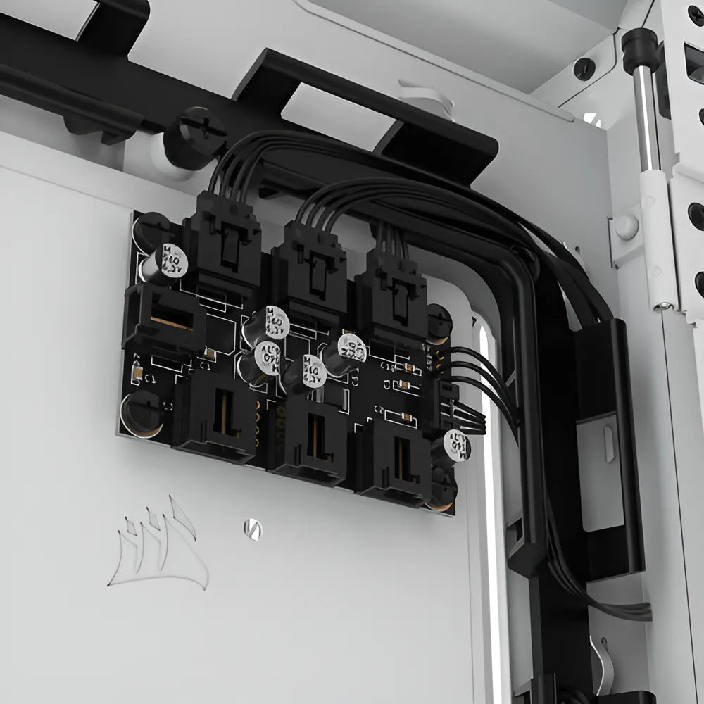 Gabinete Corsair Icue 5000x Rgb Blanco Vidrio Templado Atx