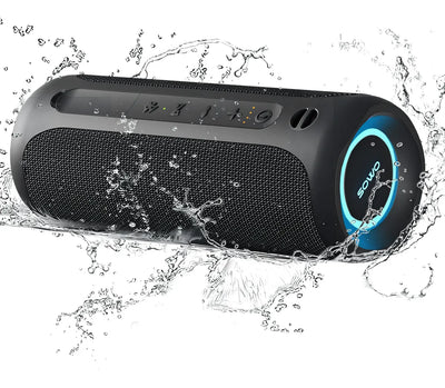 Altavoz Portátil, Altavoz Bluetooth Inalámbrico, Ipx7 Imperm Color Negro