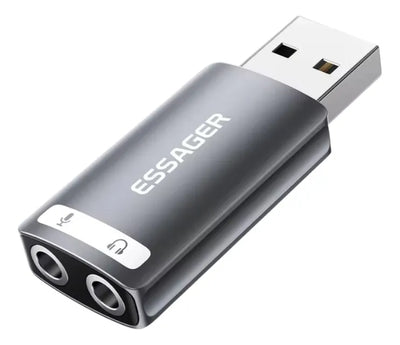 Adaptador Usb A Jack 3.5 Tarjeta De Sonido Microfono Externa