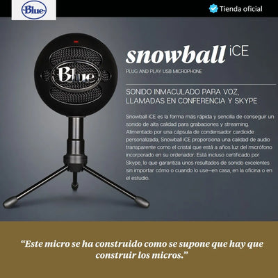 Blue Snowball Ice, Micrófono Usb Para Streaming / Grabación Gloss Black