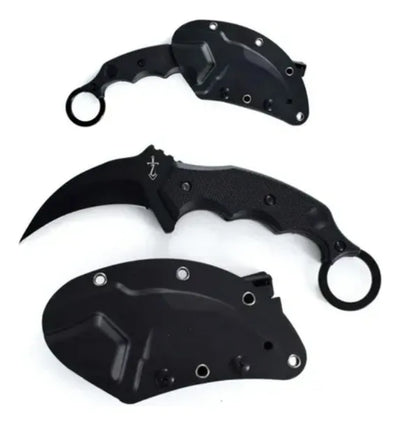 Cuchillo Puñal Garra De Tigre Karambit Airsoft Paintball Negro