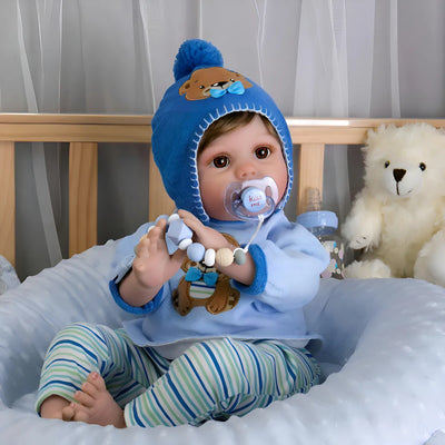 Reborn Bebe Niño Realista 55 Cm Silicona Cuerpo De Algodón