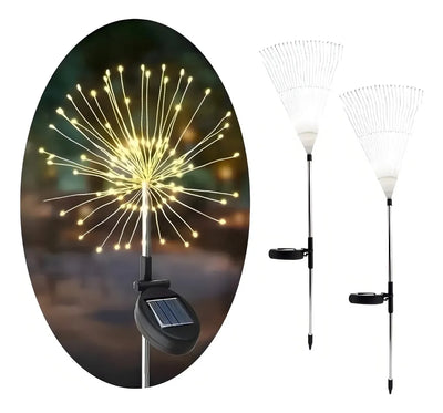 Luz Solar Navidad 2 Unidades Amarillo Hadas Fuego Artificial Luces Navidad Luces Led Decorativas Navidad Luces Navideñas Exterior Luces Adoros Navidad Exterior Qatarshop