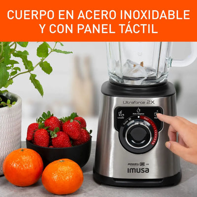 Licuadora Profesional Imusa Ultraforce 2x 1100w Acero +2 Acc Color Plateado