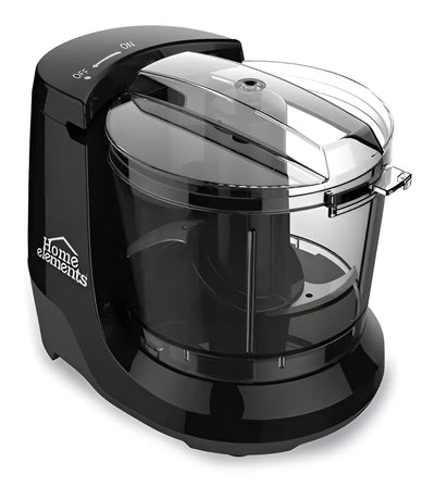 Picatodo Mini Procesador De Alimentos Home Elements 350ml Color Negro