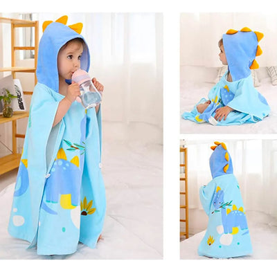 Gneliwm Toalla De Bao Con Capucha Para Nios, Poncho De Algod