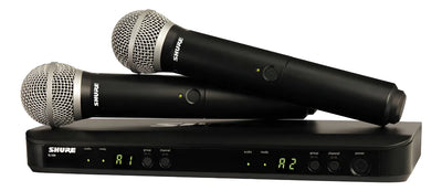 Micrófono Inalámbrico Shure Blx288/pg58-j10 Receptor Doble Color Negro