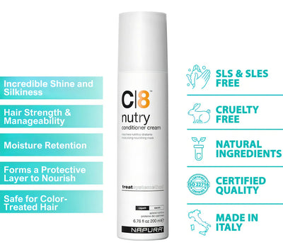 Napura C8 Crema Hidratante Acondicionador 6.76 Onzas Liquid