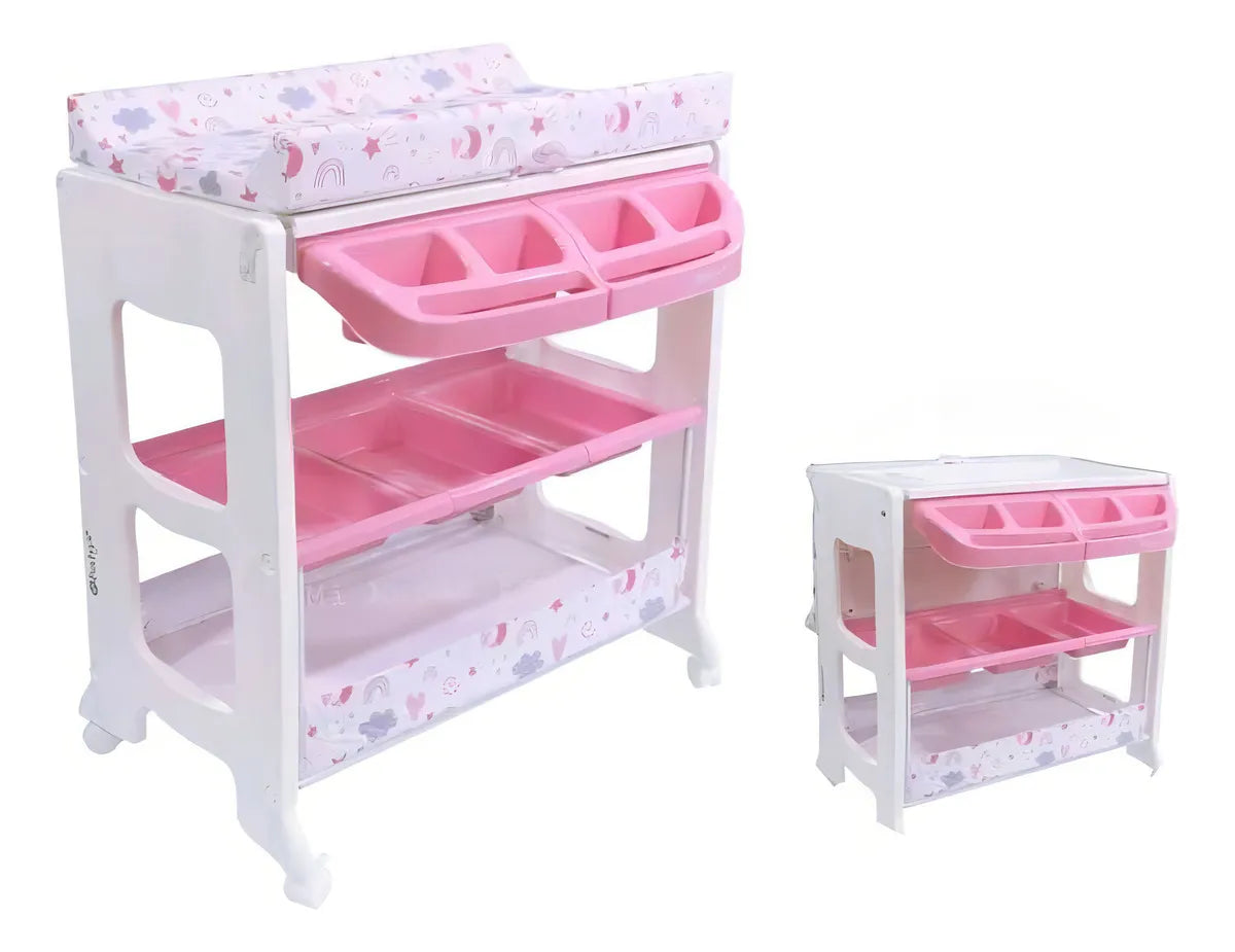 Bañera Para Bebe Vintage Ebaby Con Cambiador Acolchado Color Rosa Bañera Plegable