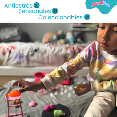 Set 20 Mochis Antiestrés Evanthi 13 Normales + 7 Brillan En Oscuridad