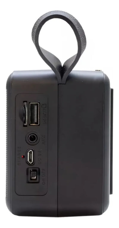 Radio Parlante Bluetooth Recargable Panel Solar Linterna Usb Diseño